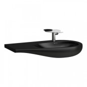 Laufen Alessi One 900mm Countertop Basin with Left Hand Shelf - Matt Black