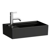 Kartell by Laufen 460mm Left Hand Cloakroom Basin - Gloss Black