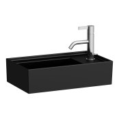 Kartell by Laufen 460mm Right Hand Cloakroom Basin - Matt Black