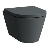 Kartell by Laufen Rimless Compact Wall Hung Toilet Pan - Matt Graphite