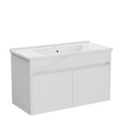 Vitra S50+ 1000mm 2 Door Vanity Unit & Basin - Gloss White