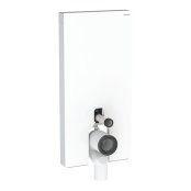 Geberit Monolith Plus for Back-to-Wall WC (101cm) - White Glass / Brushed Aluminium