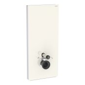 Geberit Monolith Plus for Wall Hung WC (114cm) - Sand Grey Glass / Brushed Aluminium