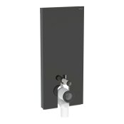 Geberit Monolith Plus for Back-to-Wall WC (114cm) - Black Glass / Black Chrome