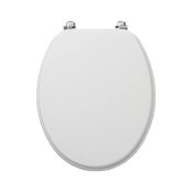 Tavistock Millennium Toilet Seat with Chrome Hinges - White