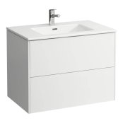 Laufen Pro S 800mm Vanity Unit with Two Drawers & Basin  - Gloss White