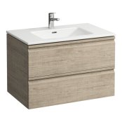 Laufen Pro S Laufen Pro S 800mm Slim Vanity Unit with Two Drawers & Basin  - Bright Oak