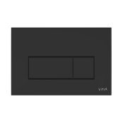 Vitra Loop Square Dual Flush Plate - Matt Black