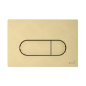 Vitra Loop Round Dual Flush Plate - Brushed Gold