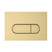 Vitra Loop Round Dual Flush Plate - Soft Gold