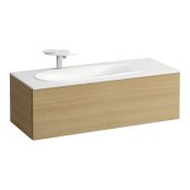 Laufen Alessi 1195mm 1 Drawer Vanity Unit with Left Hand Cut-Out - Light Oak