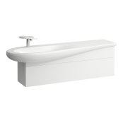 Laufen Alessi 1350mm 1 Drawer Vanity Unit with Left Hand Cut-Out - Matt White