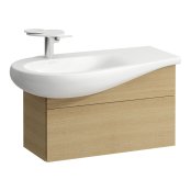 Laufen Alessi 730mm 1 Drawer Vanity Unit with Left Hand Cut-Out - Light Oak