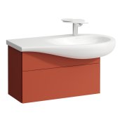 Laufen Alessi 730mm 1 Drawer Vanity Unit with Right Hand Cut-Out - Terracota