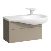 Laufen Alessi 730mm 1 Drawer Vanity Unit with Right Hand Cut-Out - Beige Pearl