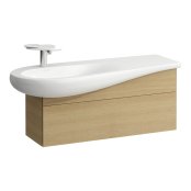 Laufen Alessi 995mm 1 Drawer Vanity Unit with Left Hand Cut-Out - Light Oak