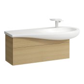 Laufen Alessi 995mm 1 Drawer Vanity Unit with Right Hand Cut-Out - Light Oak