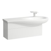 Laufen Alessi 995mm 1 Drawer Vanity Unit with Right Hand Cut-Out - Matt White