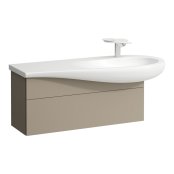 Laufen Alessi 995mm 1 Drawer Vanity Unit with Right Hand Cut-Out - Beige Pearl