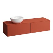 Laufen Alessi 1600mm Drawer Element with Left Oval Cut-Out - Terracota