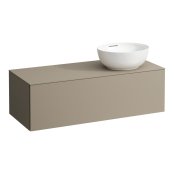 Laufen Alessi 1200mm Drawer Element with Right Oval Cut-Out - Pearl Beige