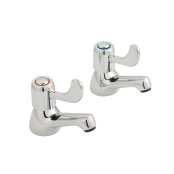 Vado Astra Basin Pillar Taps CD Valve 1/2" with Lever Handles - Chrome