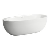 Laufen Alessi 1850mm Freestanding Solid Surface Bath with Overflow - White