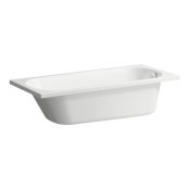 Laufen Lua 1600 x 700mm Drop-In Bath with Feet & Panel Holder - White