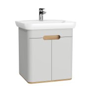 Vitra Sento 650mm Vanity Unit & Basin - Matt Light Grey