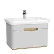 Vitra Sento 800mm Vanity Unit with 1 Drawer & Basin - Matt Light Grey