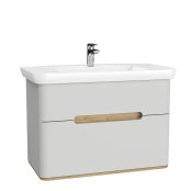 Vitra Sento 1000mm Vanity Unit with 2 Drawers & Basin - Matt Light Grey