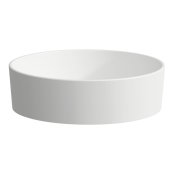 Kartell by Laufen 420mm SaphirKeramik Countertop Basin - Matt White