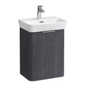 Laufen Moderna 435mm 1 Door Vanity Unit (Left Hand Hinge) - Dark Grey Oak