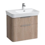 Laufen Moderna 650mm 2 Drawer Vanity Unit for Right Hand Basin - Honey Ash