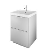 The White Space Choice 600mm Floorstanding Vanity Unit - Light Grey