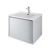 The White Space Distrikt 600mm Wall-Hung Vanity Unit - Matt Mid Grey