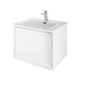 The White Space Distrikt 600mm Wall-Hung Vanity Unit - Matt White