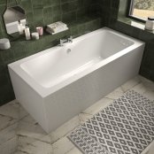 The White Space Aluna 1800 x 800mm Double-Ended Bath