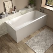 The White Space Vale 1800 x 800mm Single-Ended Bath