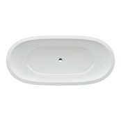 Laufen Alessi Inset Solid Surface Bath with Frame - White