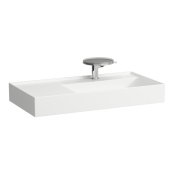 Kartell by Laufen 900mm SaphirKeramik Basin with Left Hand Shelf - White