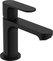 Hansgrohe Rebris S Single Lever Basin Mixer 80 Coolstart Ecosmart+ with Pop-Up Waste Set - Matt Black