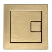 Tavistock Square Flush Button - Brushed Brass