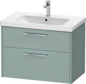 Duravit D-Code 784mm x 460mm 2 Drawer Wall Hung Vanity Unit - Fjord Green