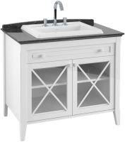 Villeroy & Boch Hommage 2 Door / 1 Drawer 1000mm Vanity Unit & Basin - Matt White