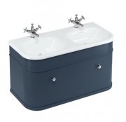 Burlington Chalfont 1000mm Single Drawer Vanity Unit & Basin - Blue