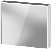 Duravit D-Code 800mm x 700mm Illuminated 2 Door Mirror Cabinet - Matt White