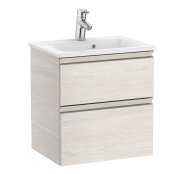 Roca The Gap Compact Nordic Ash 500mm 2 Drawer Vanity Unit with Basin