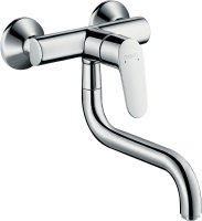 Hansgrohe Focus M41 Single Lever Kitchen Mixer Wall-Mounted, Single Spray Mode - Chrome