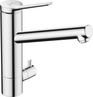 Hansgrohe Zesis M33 Single Lever Kitchen Mixer 200, Device Shut-Off Valve, 1jet - Chrome